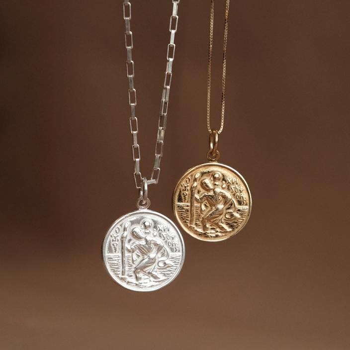 Halskette mit St. Christophorus-Anhänger aus Silber – Elise & moi