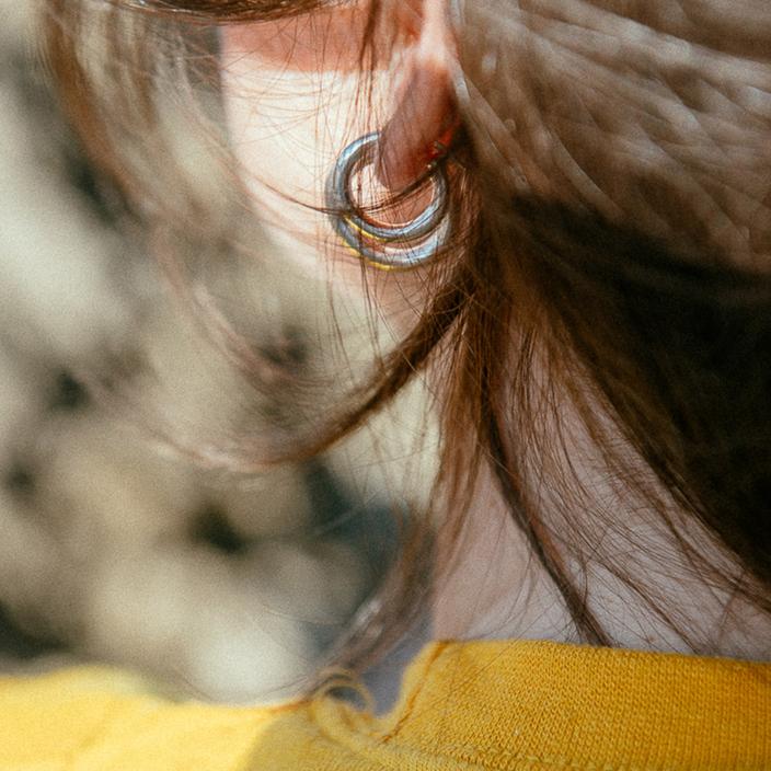 Sister Small Chunky Hoops / Silber