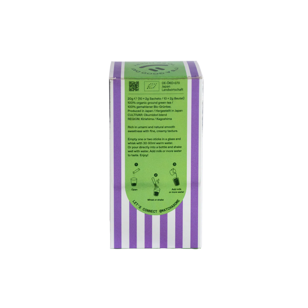 Matchasome Organic Ceremonial Matcha Single Travel Sticks