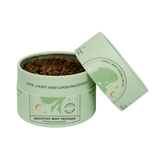 Cosmic Dealer Ayurvedic Herbal Tea DIGESTION Triple Mint & Cacao