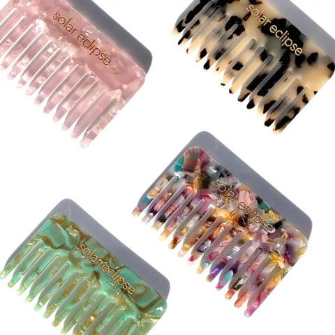 Solar Eclipse Pocket Size Wide Tooth Hair Comb