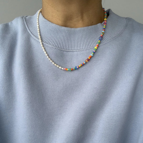 you are loved - Rainbow & Clouds necklace