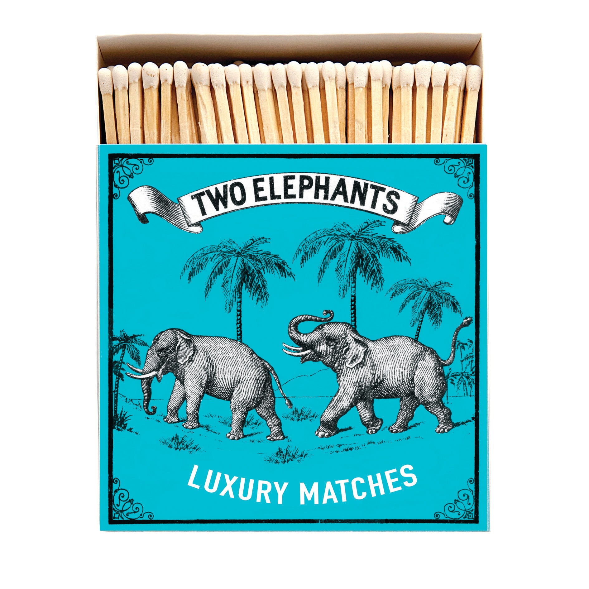 Archivist Gallery Square Matchbox - TWO ELEPHANTS