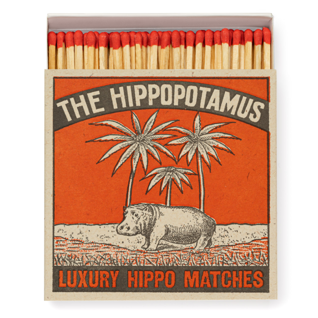 Archivist Gallery Square Matchbox - The Hippopotamus