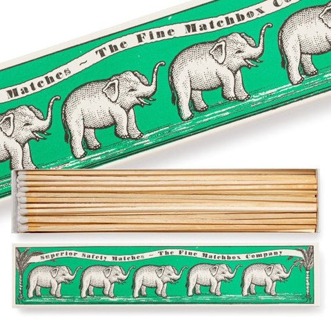 Archivist Gallery Long Matchbox - ELEPHANTS
