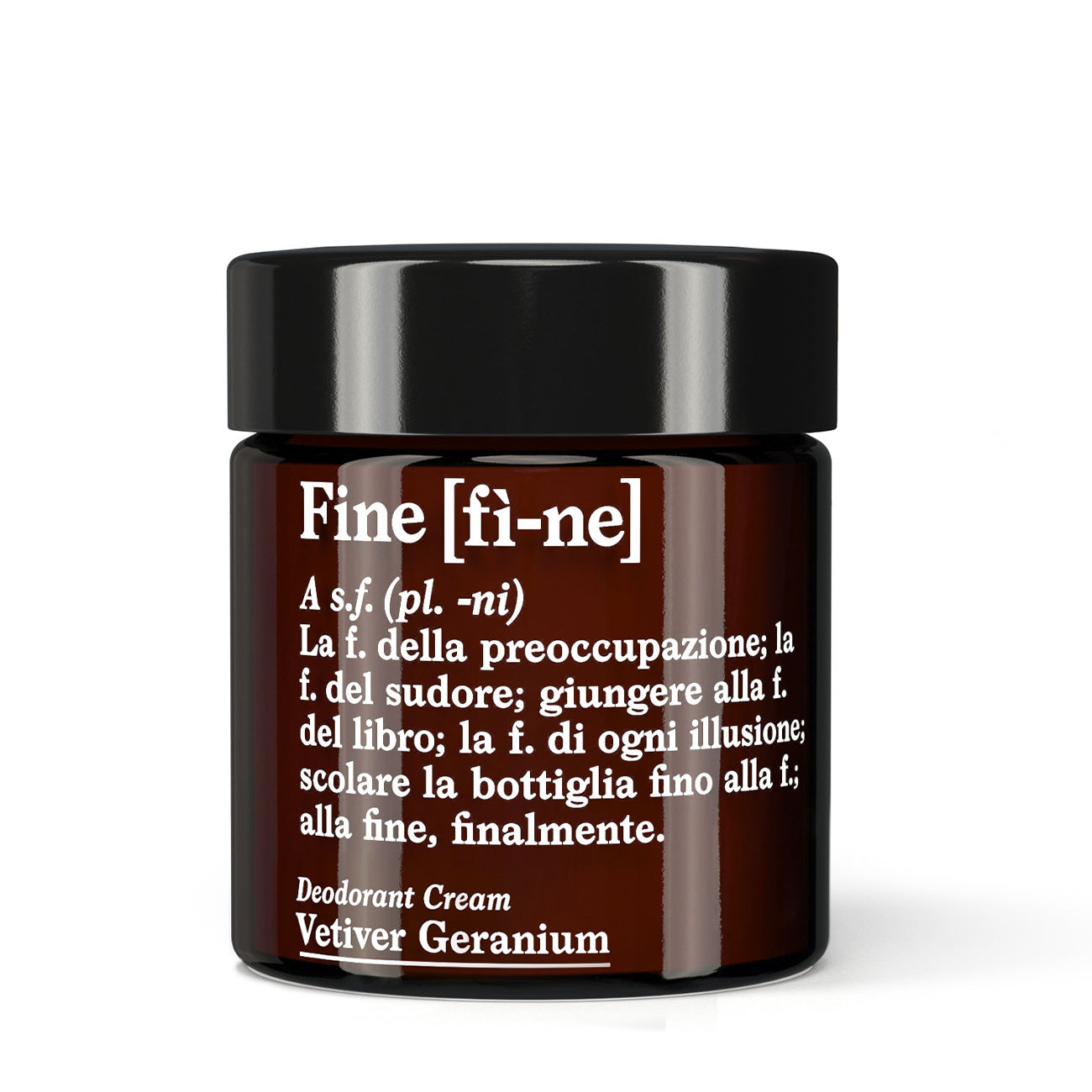 Fine Deodorant Jar Vetiver Geranium / Tiegel