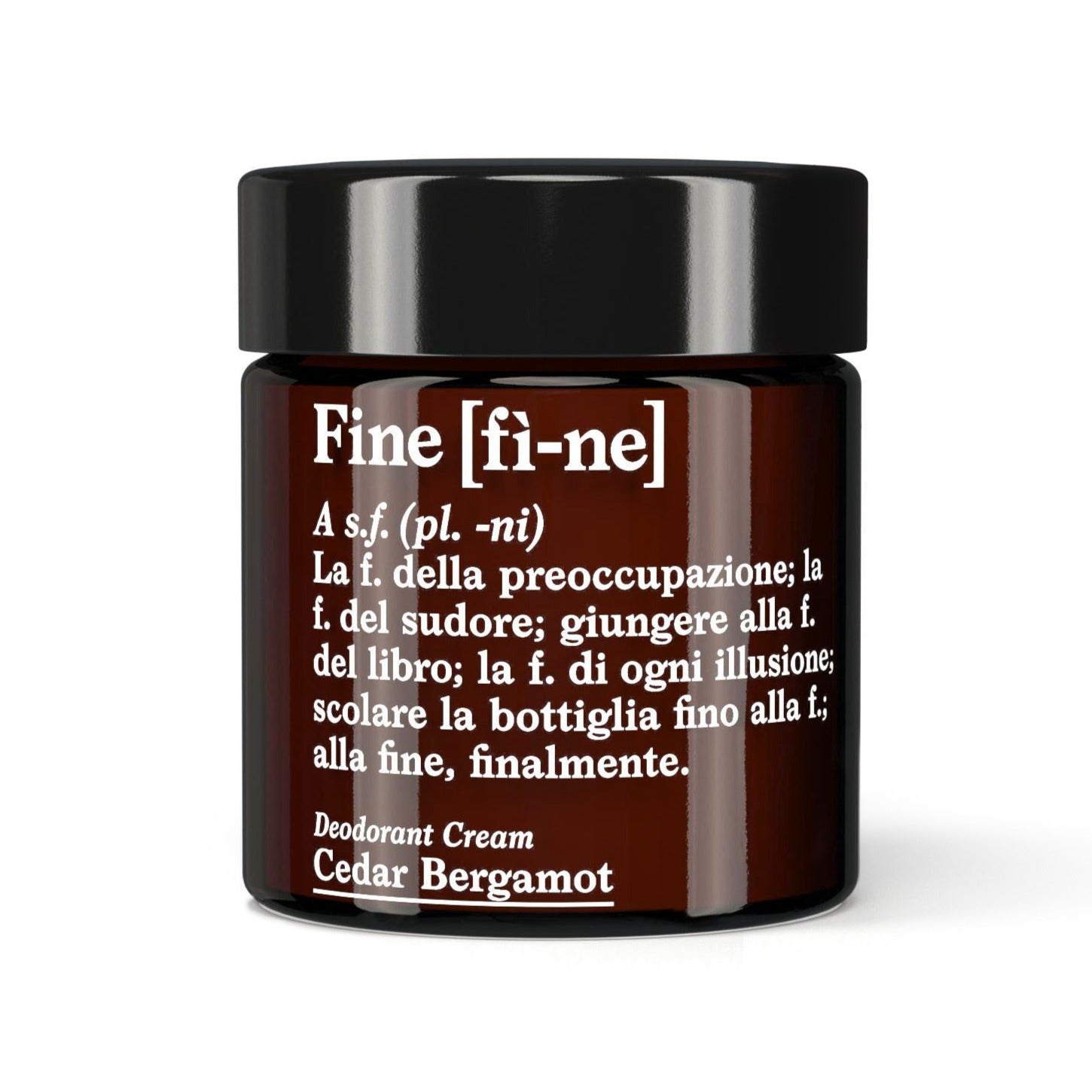Fine Deodorant Jar Cedar Bergamot / Tiegel