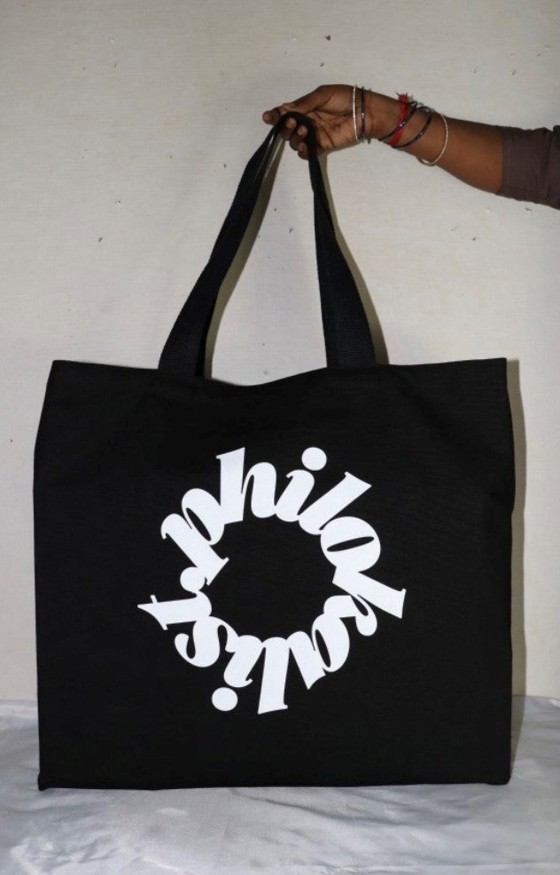 Philokalist Large Canvas Shopper with Logo