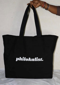Philokalist Large Canvas Shopper with Logo