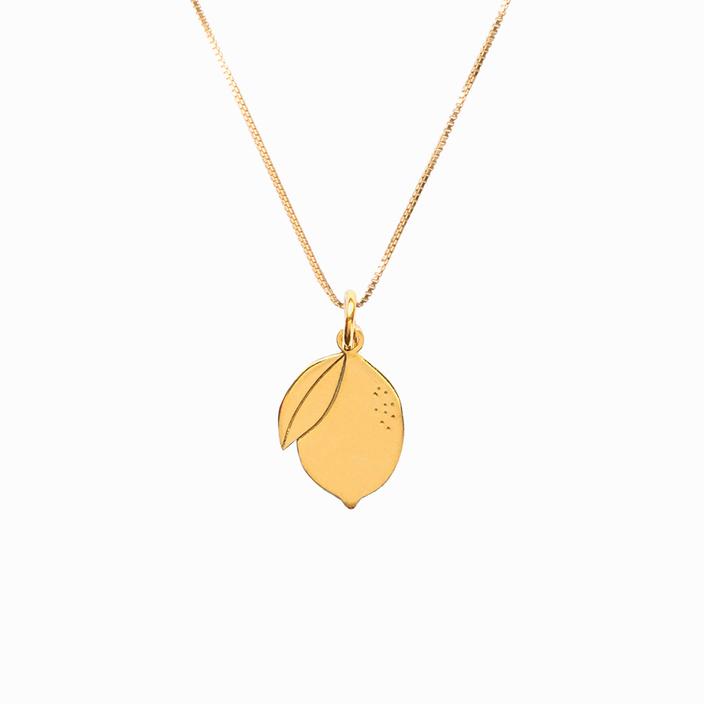 Sister Lemon Charm / Zitronen Anhänger Gold