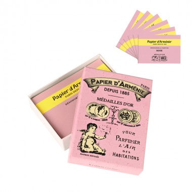 Papier D'Armenie Scented Paper VINTAGE BOX / Rose (pink)
